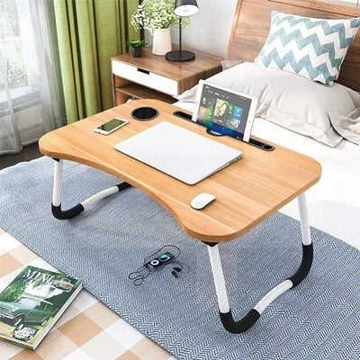 Wooden Laptop Table – Laptop Stand – Floor Table – Laptop Table – Drawing Desk – Bed Tray Table Fold-able – Table Notebook Stand Reading Holder – Study Table – Portable Desk