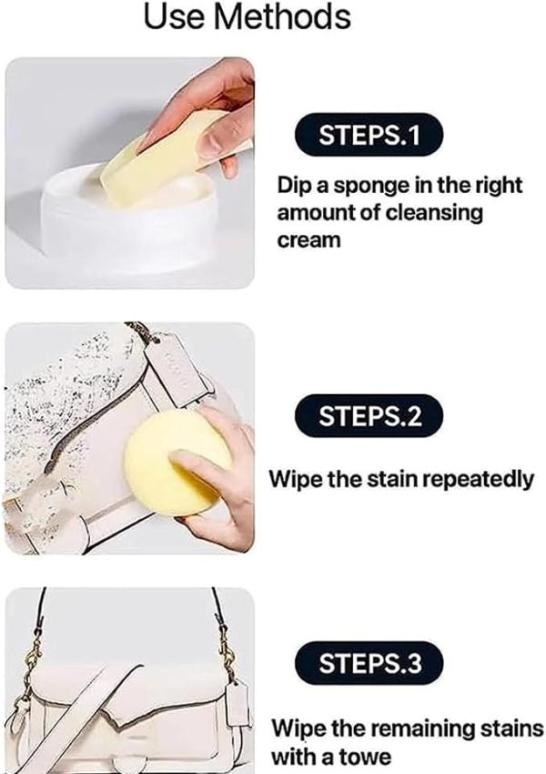 Multi-function Shoe Whitening And Cleaning Cream With Sponge – Perfect Solution For White Shoes, Deep Cleaning, And Shine Restoration ( Imported China)”