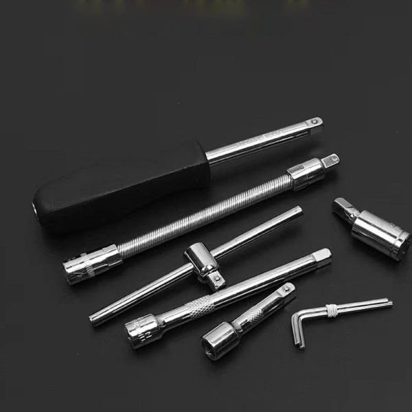 46-piece Professional Socket Wrench Tool Set With Ratchet Handle, Sockets, Screwdriver Bits For Car, Motorcycle, Bicycle, Home Repair, Mechanical Work, Garage And Diy Maintenance Tasks, Portable Heavy-duty Tool Kit