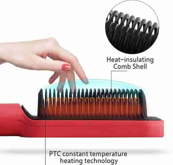 Hqt-909b Electric Professional Hair Straightening Brush