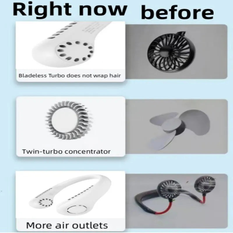 Rechargeable neck fan