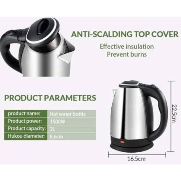 Automatic Electric Kettle 2.0l – Stainless Steel Hot Water Boiler With Auto Shut-off, Led Display &amp; Temperature Control