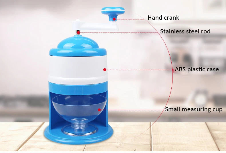 Handle Diy Ice Crusher Manual Multifunction Portable Ice Slush Maker Home Snow Cone Smoothie Ice Block Making Machine Ice Shaver